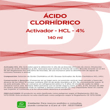 Cargar imagen en el visor de la galería, Kit Clorito de Sodio 25% (140 ml) + Ácido Clorhídrico HCL4% (140 ml) - MMS - X3
